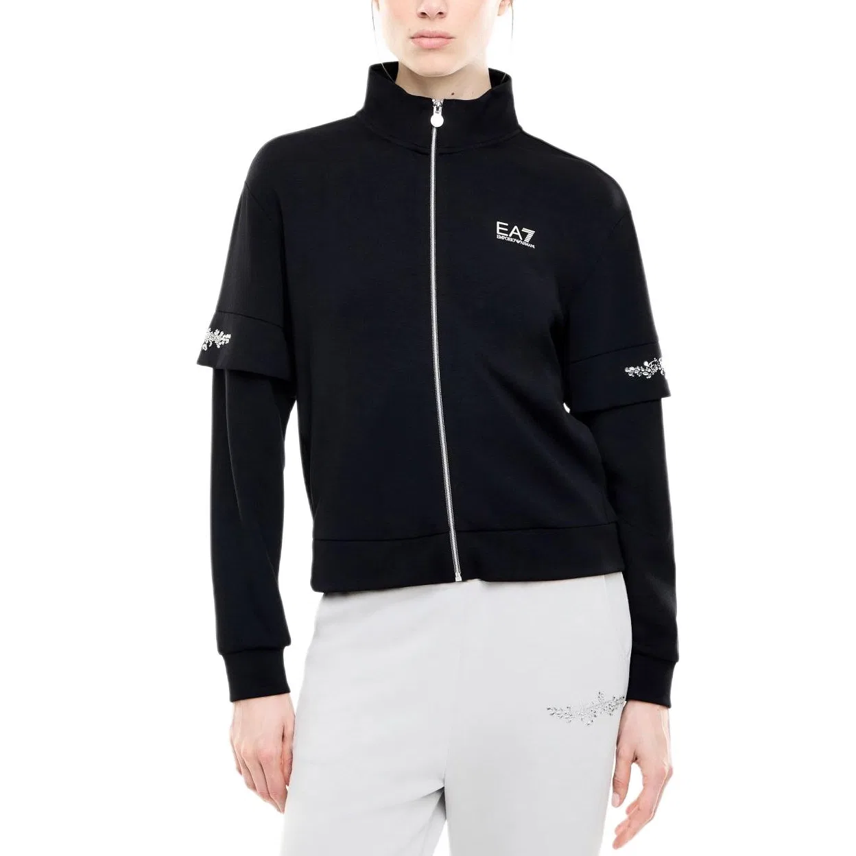 Женская куртка с высокой горловиной EMPORIO ARMANI, Black — фото 4