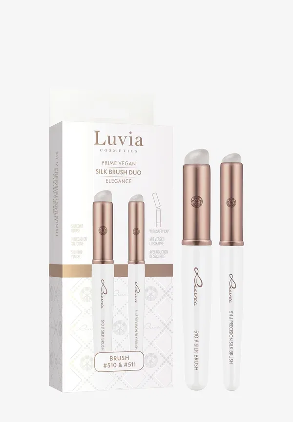 Набор кистей для макияжа из силикона Elegance Luvia Cosmetics Coffee, Pearl, кофейный