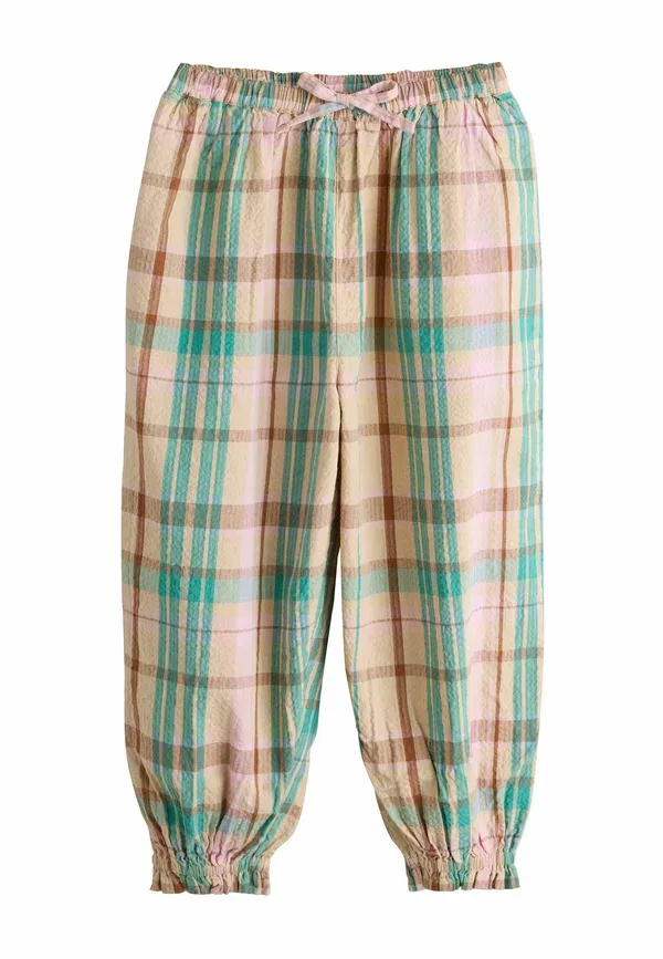 Брюки в клетку Regular fit Next, Pink Green Check, зеленый