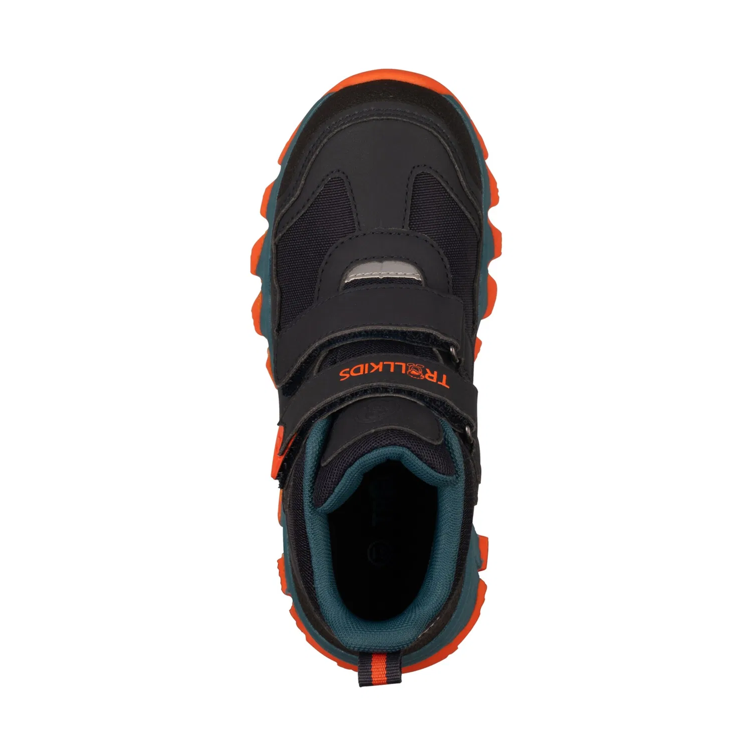 Детские зимние ботинки водонепроницаемые KIDS KJERAG HIKER TROLLKIDS, Black/Stormy Blue/Flame Orange — фото 4