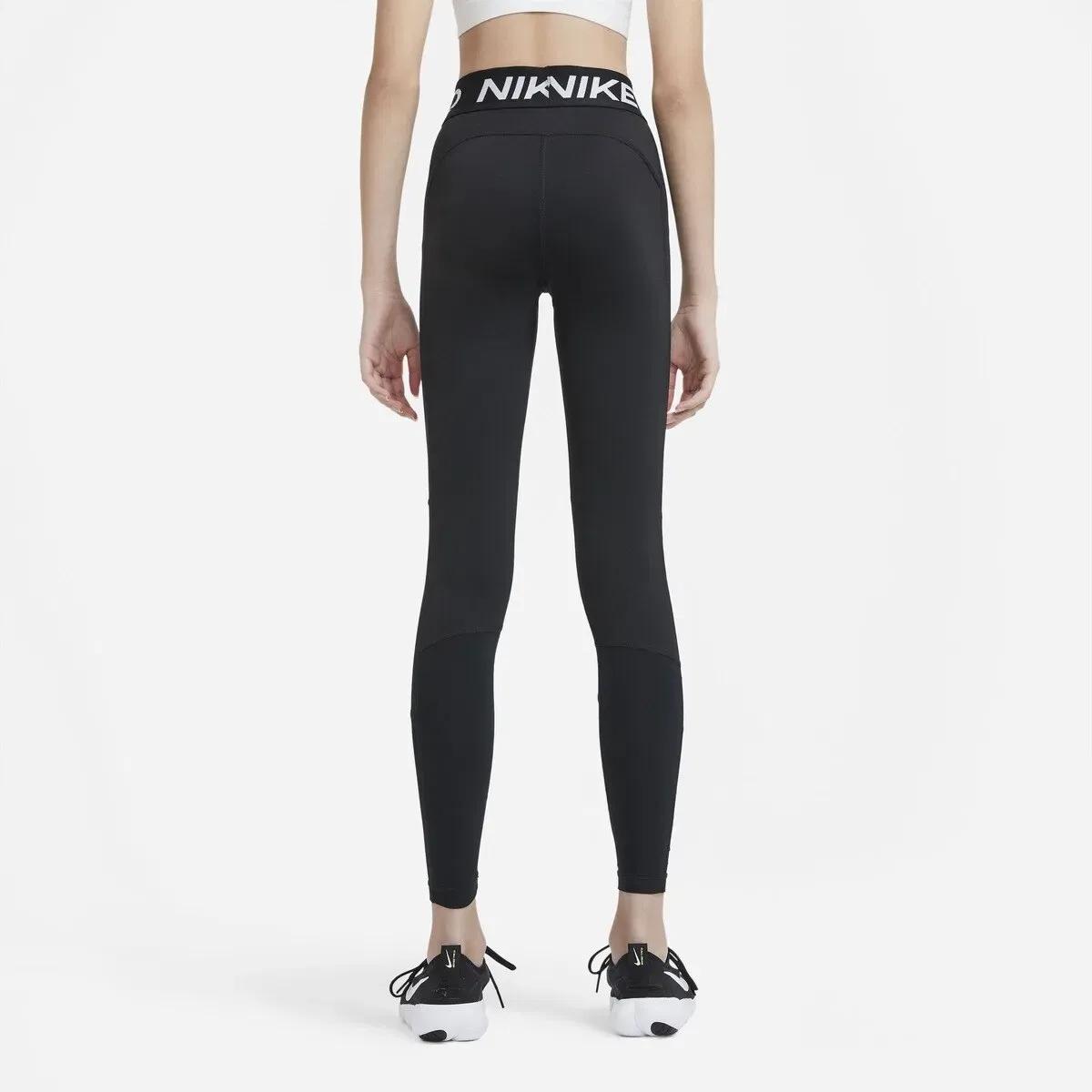 Детские леггинсы для девочек с длиной до щиколотки Nike Pro Dri-FIT, Negro — фото 2