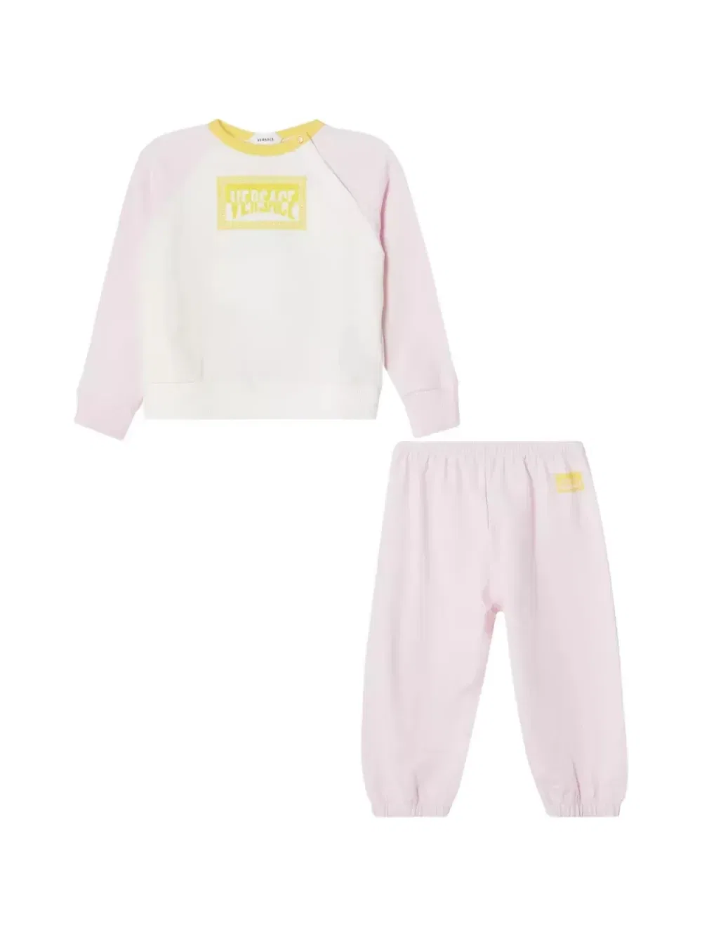 Комплект брюк с логотипом комплект из двух штук Versace Kids, розовый