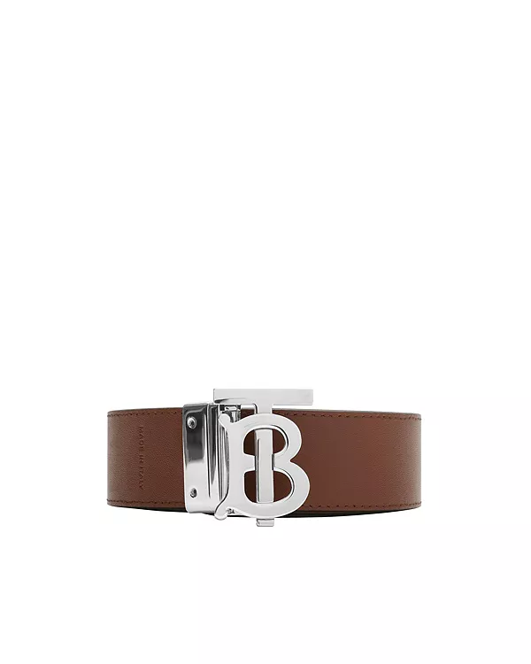 Двусторонний кожаный ремень для TB Burberry, мультиколор — фото 4