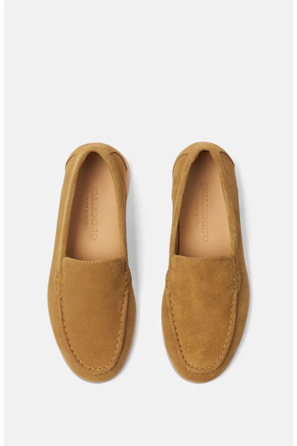 Детские туфли лоферы легкие Ludovico SCAROSSO, Beige - Suede — фото 3