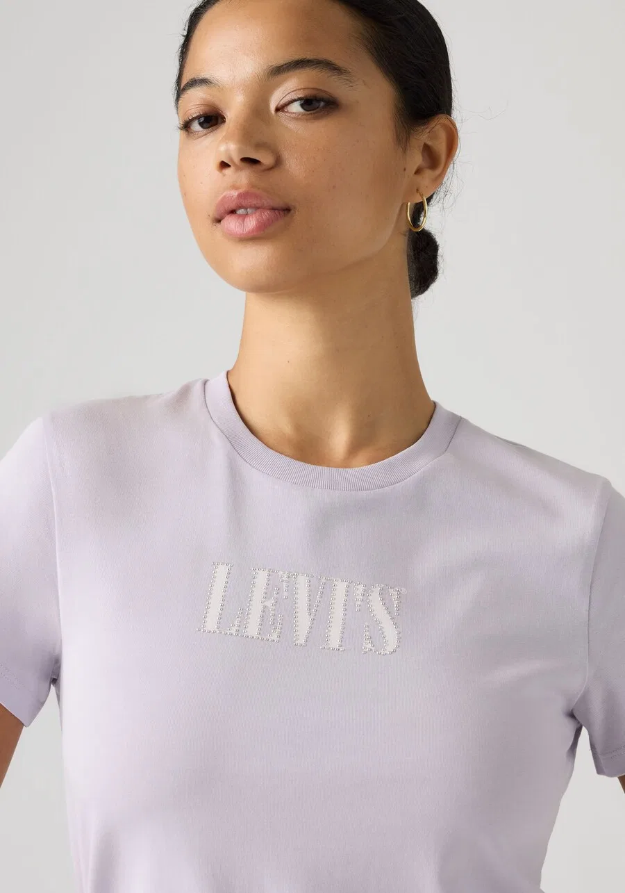 Футболка LEVI'S The Perfect сиреневого цвета — фото 2
