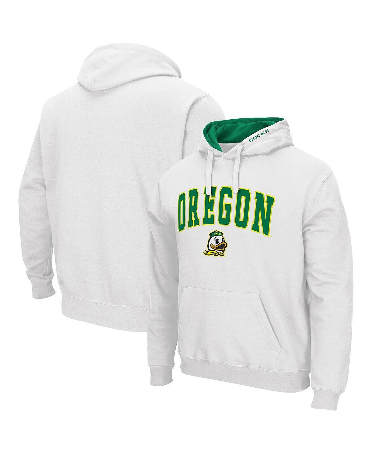 

Мужская белая толстовка с капюшоном oregon ducks arch и логотипом 3.0 Colosseum, белый
