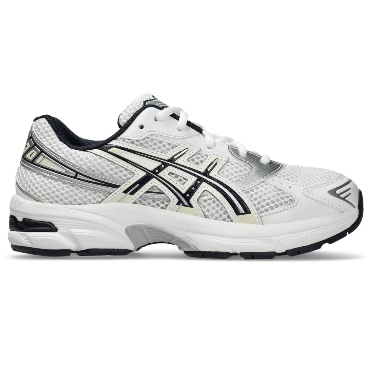 Детские кроссовки для девочек с принтом Gel-1130 Elementary School ASICS, Midnight White