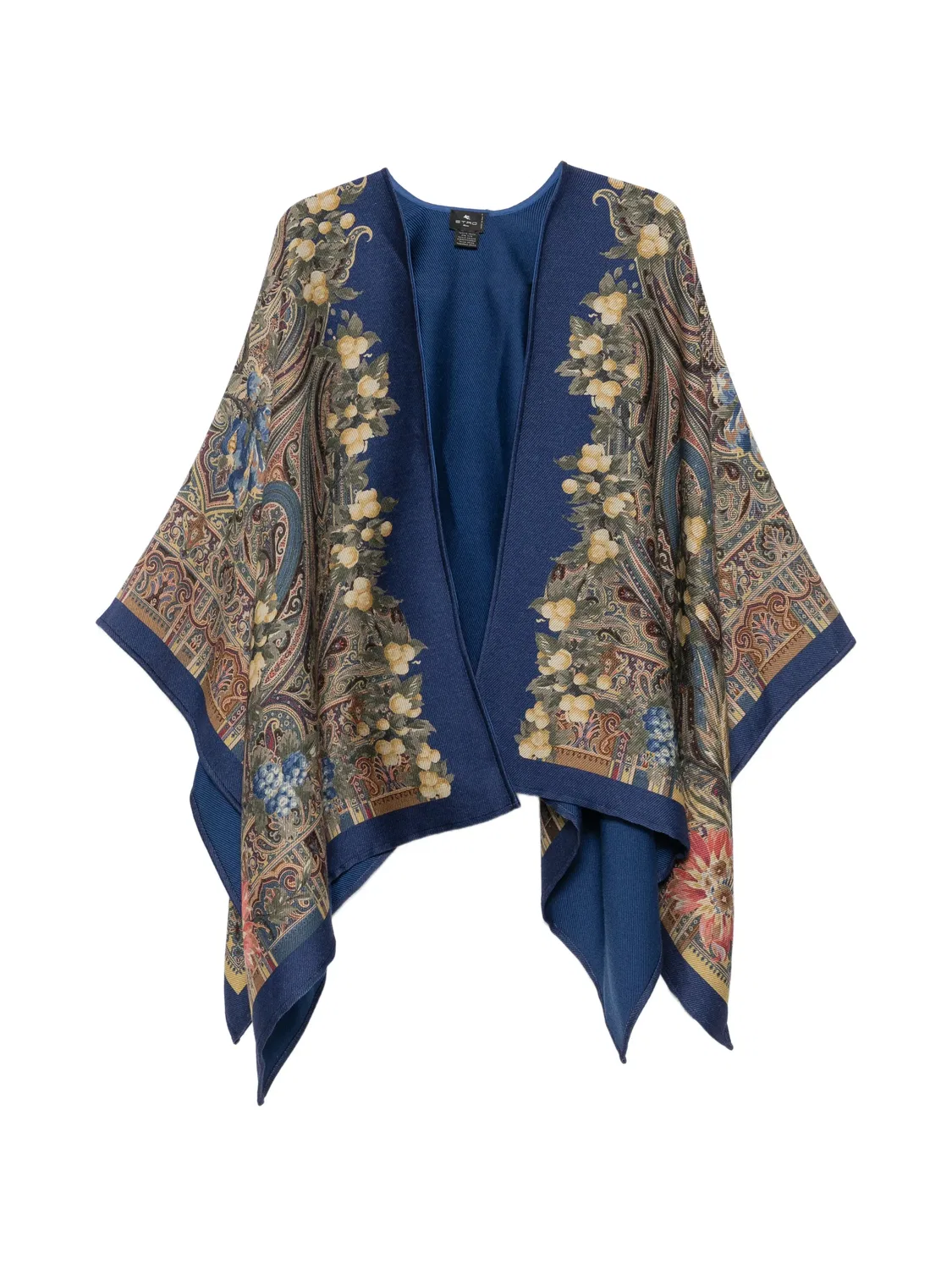 ETRO Кейп-жакет пейсли синий