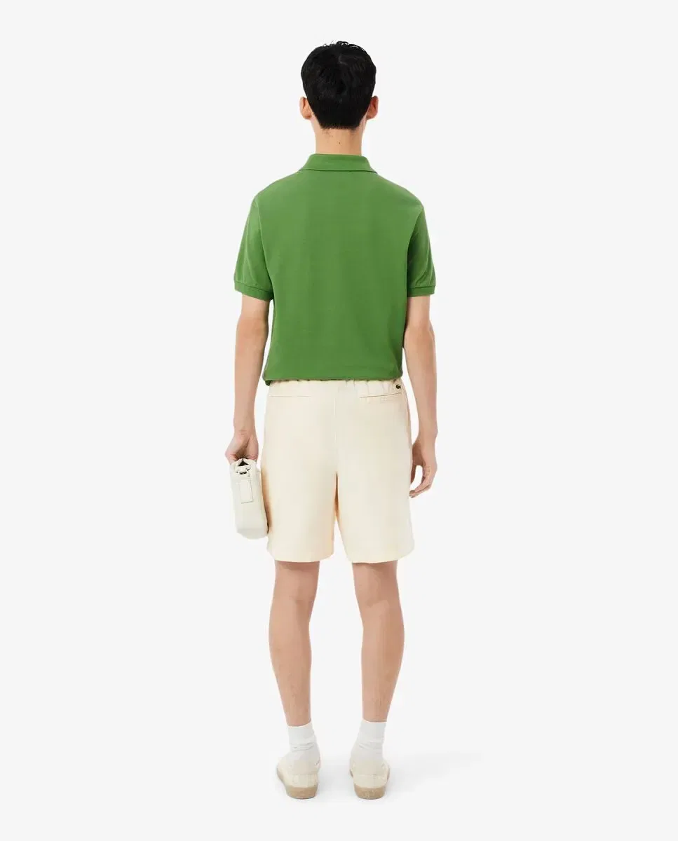 Мужские шорты из льняной смесовой ткани Lacoste, Beige — фото 2