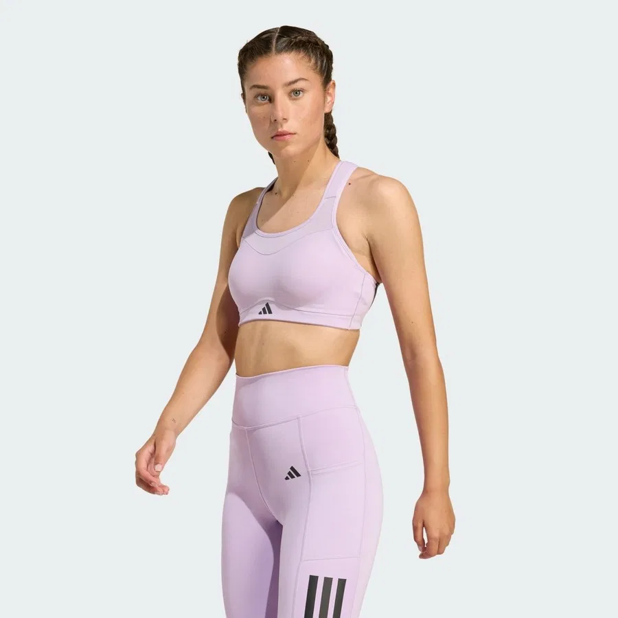 Спортивный бюстгальтер с высокой поддержкой Tlrd Impact Training High Support Bra adidas, Черный — фото 2