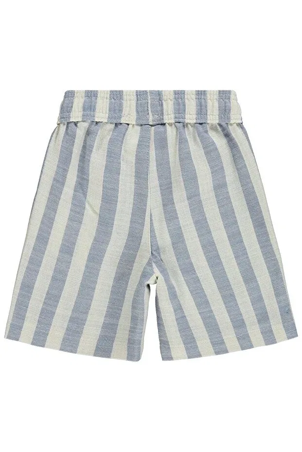 Детские шорты для мальчиков с принтом Self-Striped capri Civil Boys, Saks Blue — фото 2