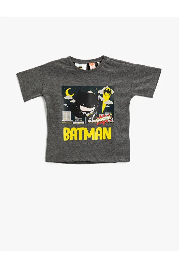 Детская футболка с принтом Batman Licensed Printed Koton, Anthracite/924