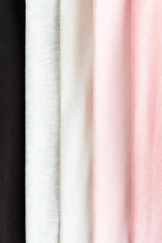 Детские леггинсы для девочек хлопковые H&M, Siyah/Açık Gri/Pembe — фото 2