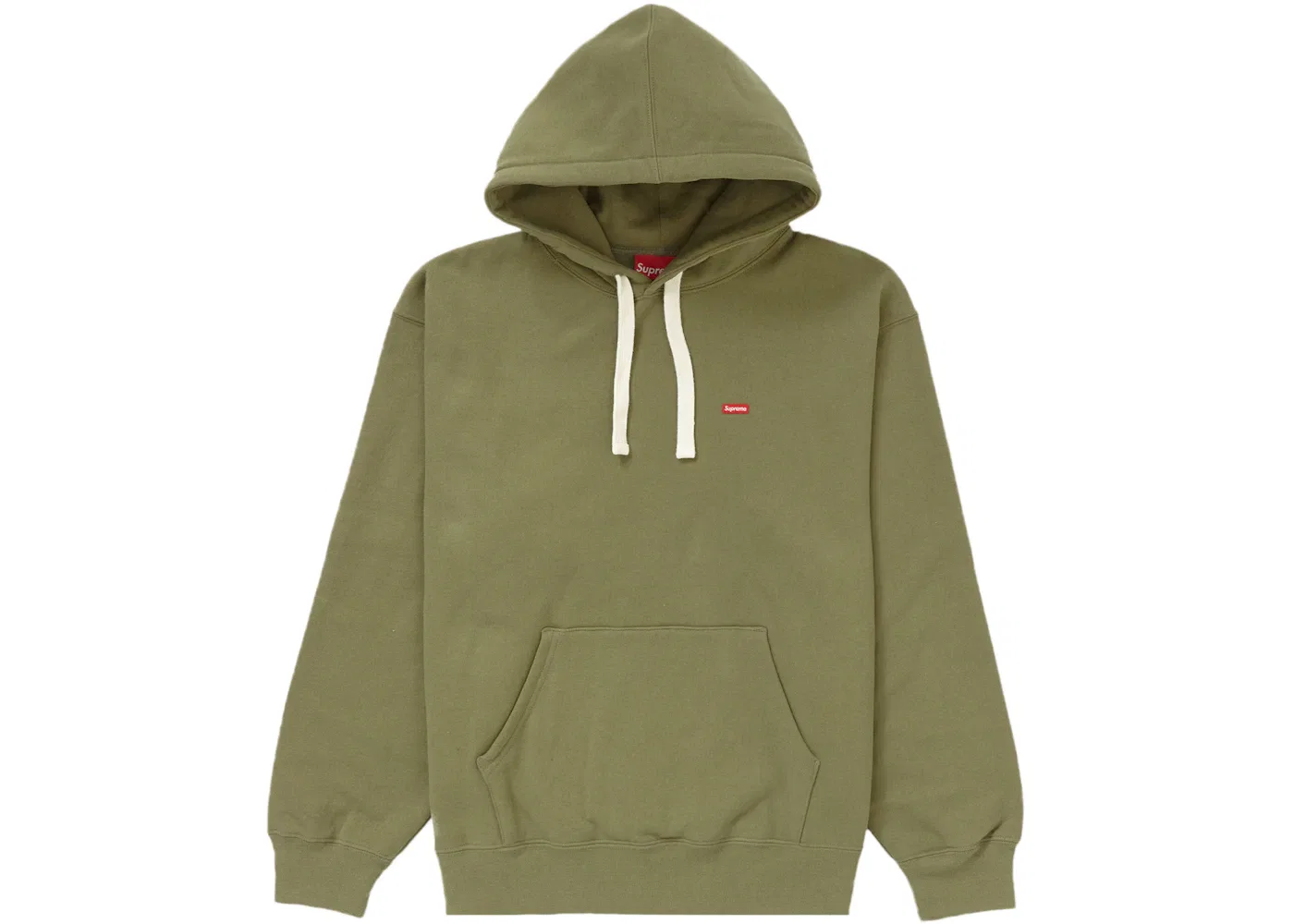 Мужская худи с принтом Supreme Small Box Drawcord Hooded Sweatshirt, Light Olive