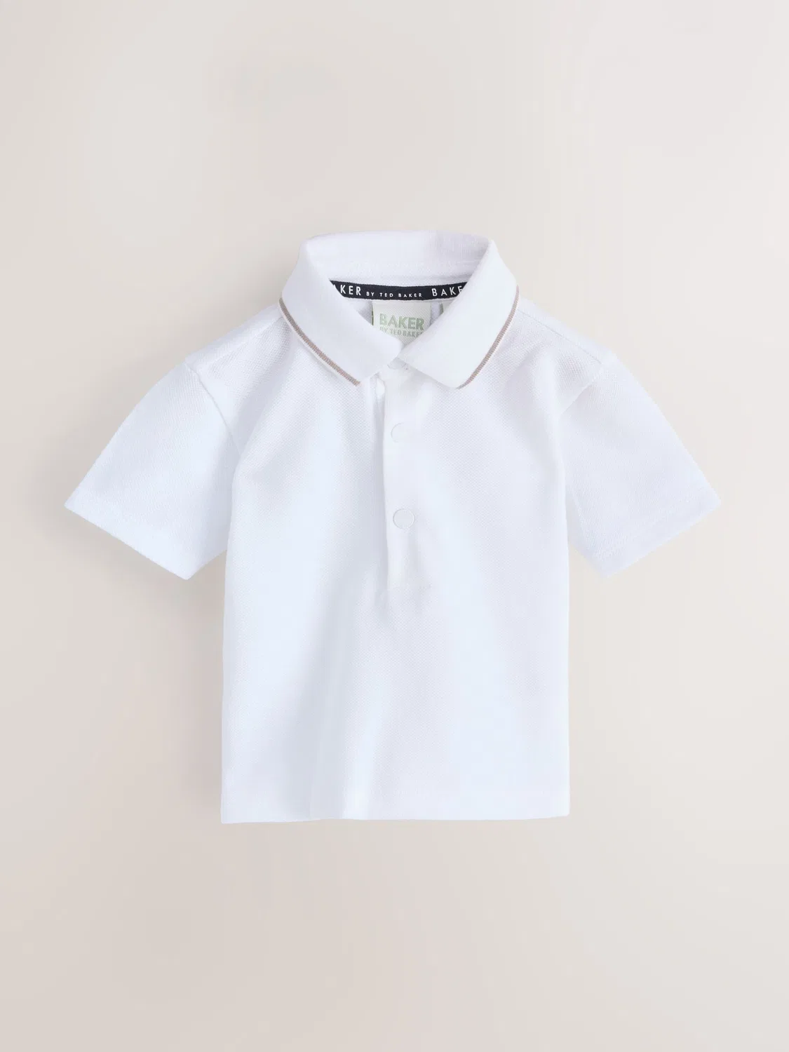 Комплект из джинсового комбинезона, поло и панамы, модель Seersucker, бренд Baker by Ted Baker, цвет Stone — фото 3