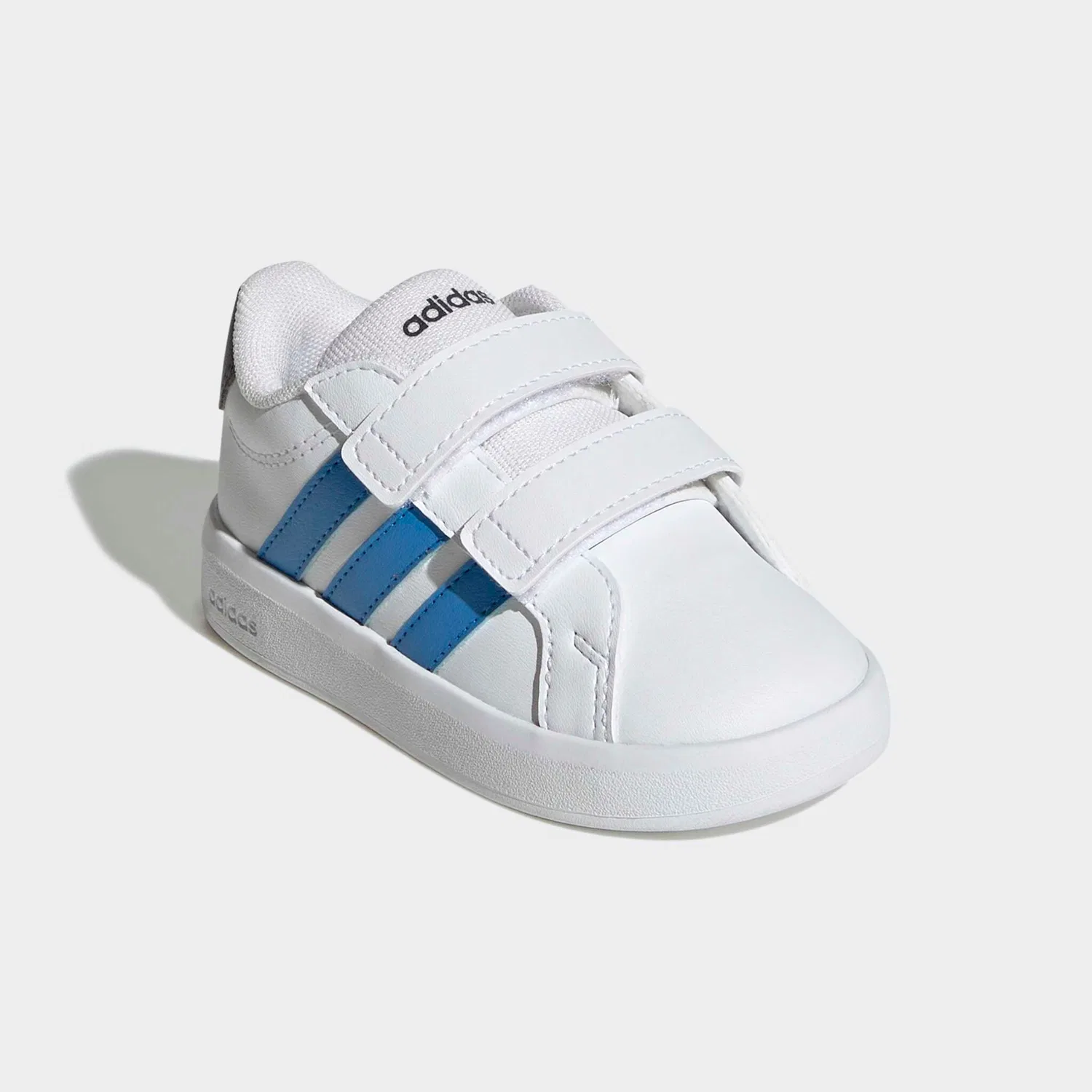 Детские кроссовки с липучками Adidas Sportswear Grand Court 3.0, Cloud White/Lucid Ray Blue/Aurora Onix