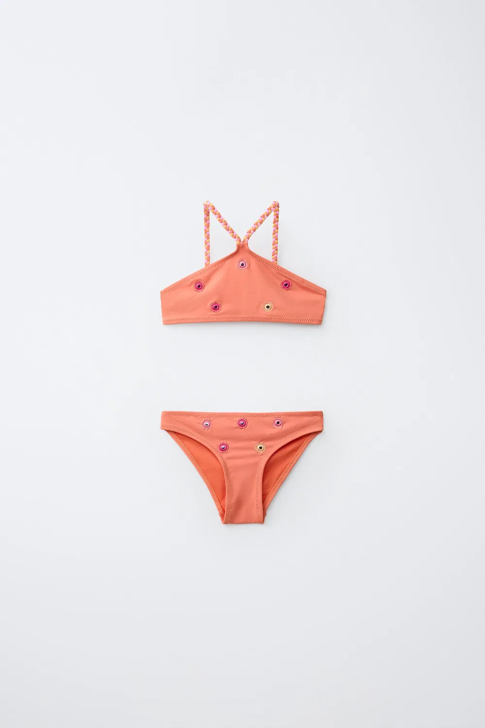 6-14 лет / Бикини с вышивкой и зеркальными вставками ZARA, Orange