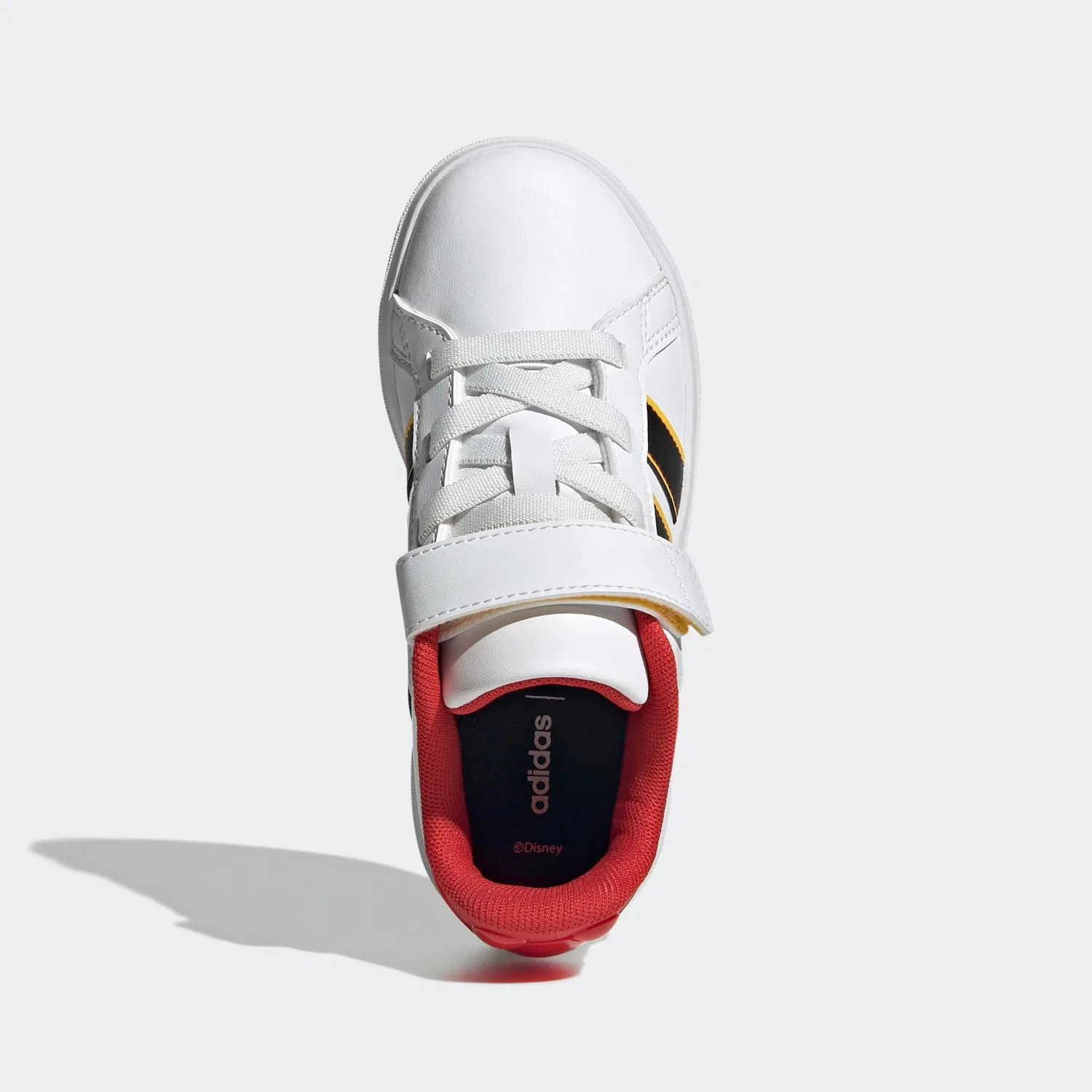 Детские кроссовки с Микки Маусом Adidas Sportswear, Cloud White/Core Black/Bold Gold — фото 4