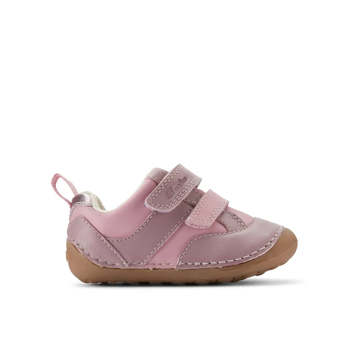 Детские кроссовки с липучкой Tiny Sky T. Clarks, Pink