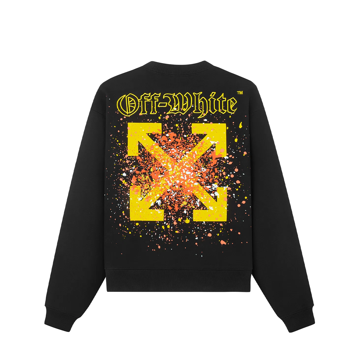 OFF-WHITE Детский свитшот унисекс с принтом OFF WHITE, Black