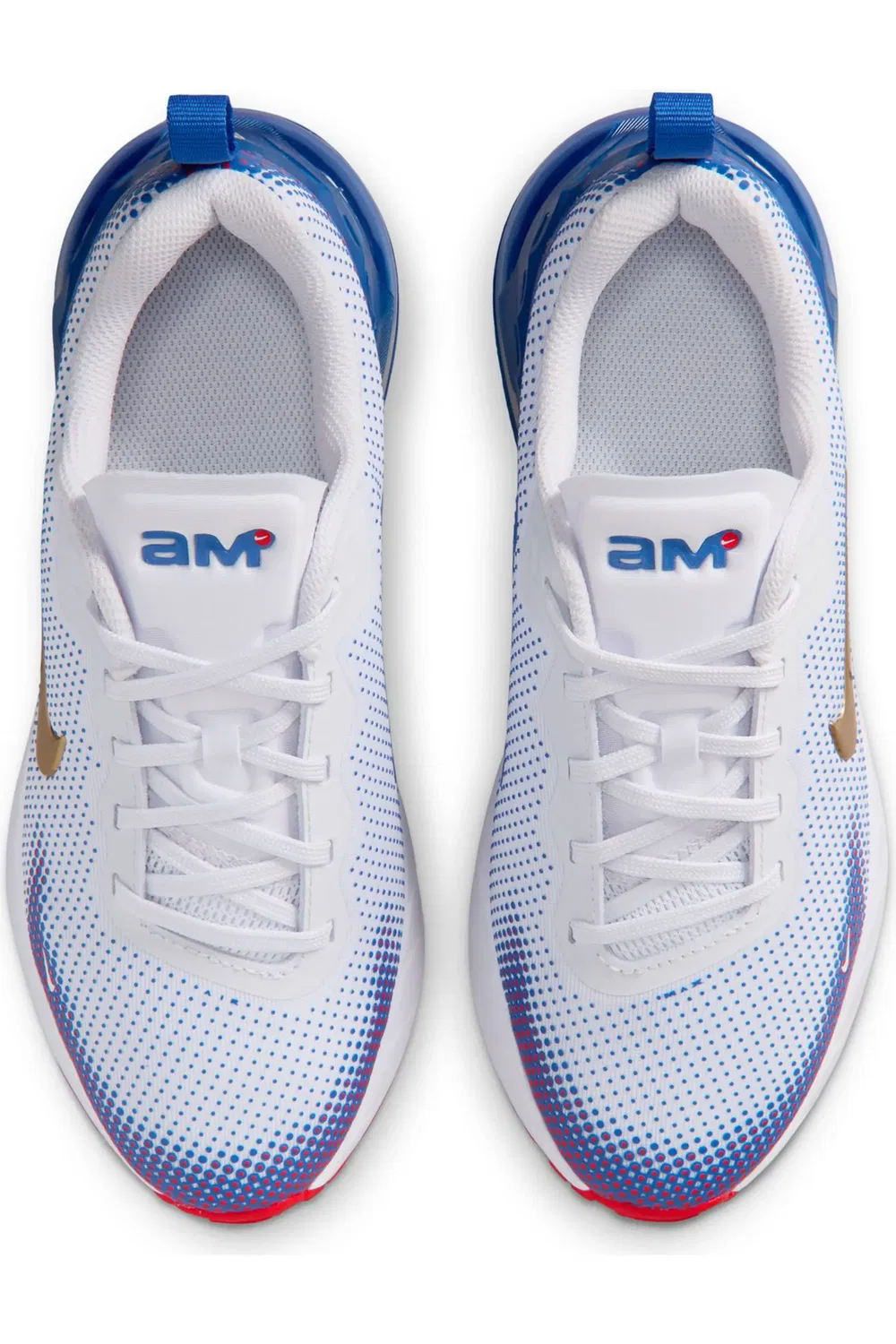 Детские кроссовки с амортизацией Air Max Phoenix Nike, White/Gold/Game Royal — фото 3