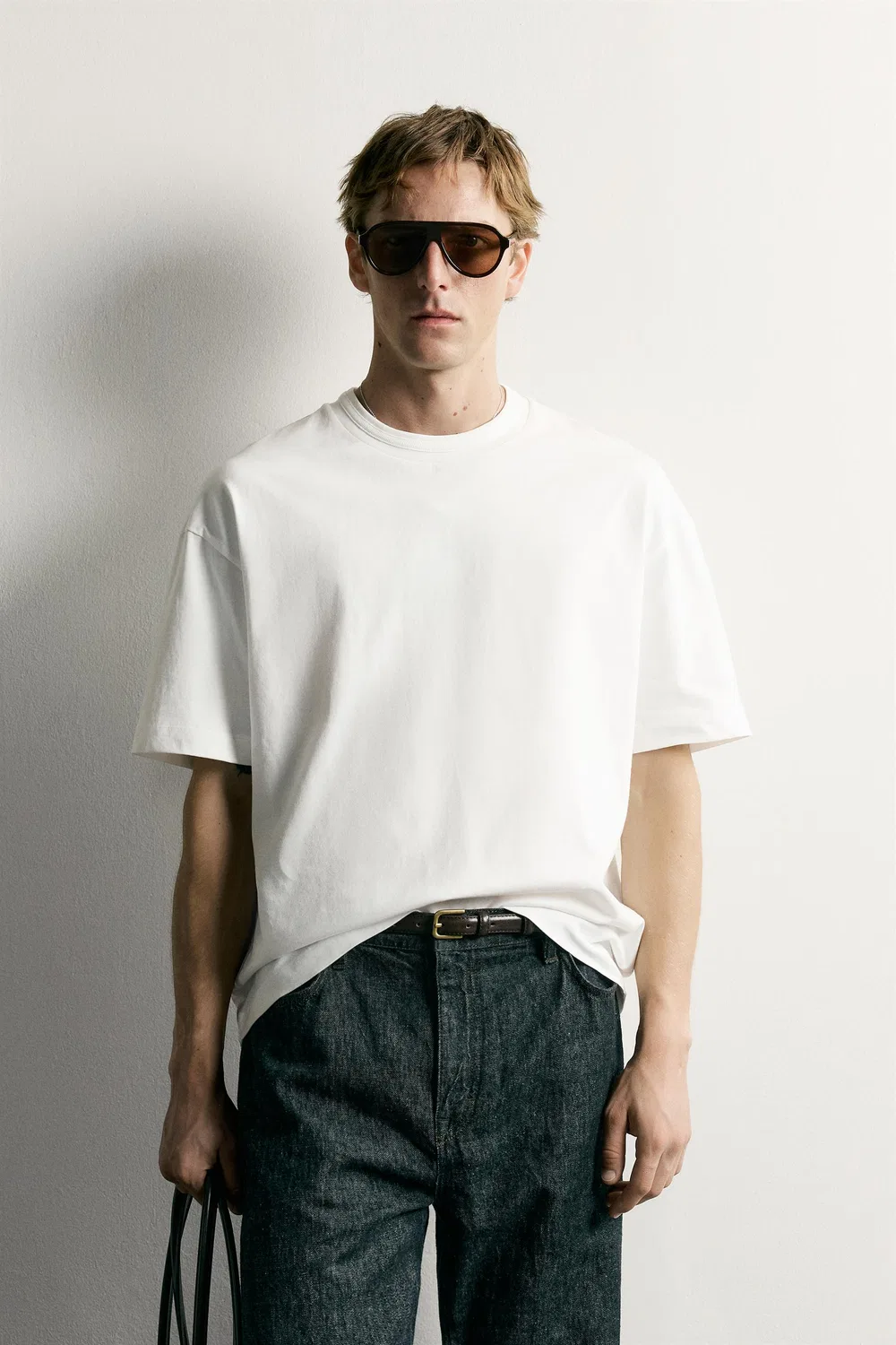 Футболка свободного кроя с цветочным рисунком ZARA, White — фото 2