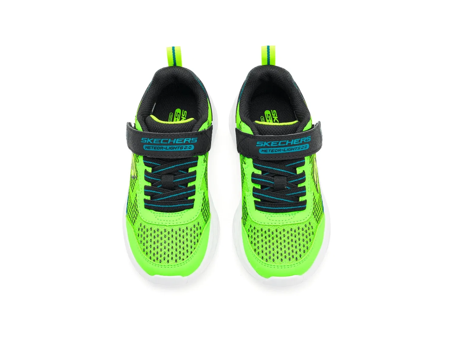 Детские кроссовки для мальчиков светящиеся Meteor-Lights 2.0 401490L Skechers, Green — фото 2