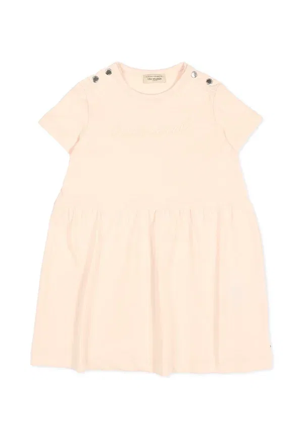 Платье хлопковое Jersey dress Tru Trussardi Junior, розовый