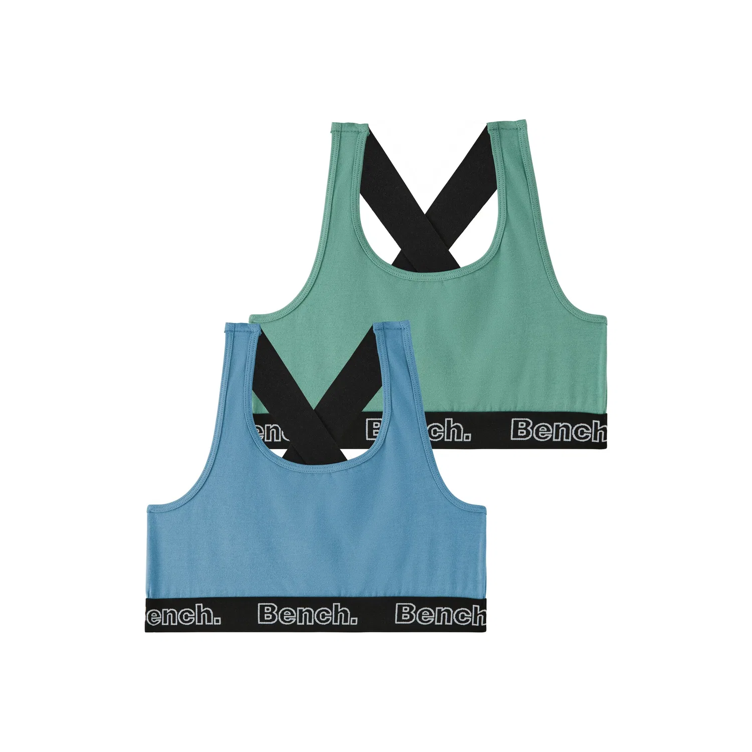Детское бюстье с перекрещенными бретелями Bench, Blue/Green