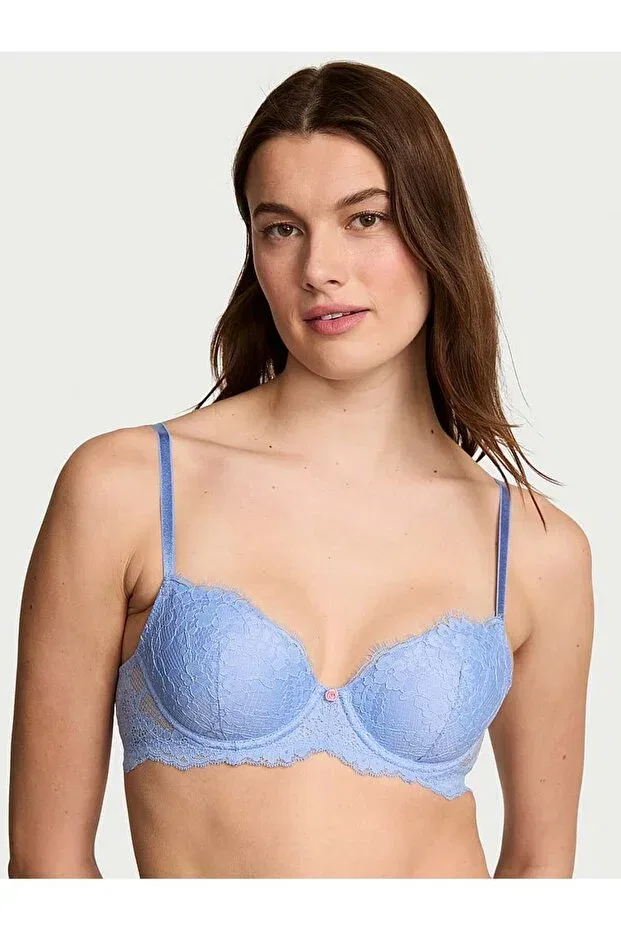 Женский бюстгальтер с кружевом, пуш-ап Victoria'S Secret, Blue