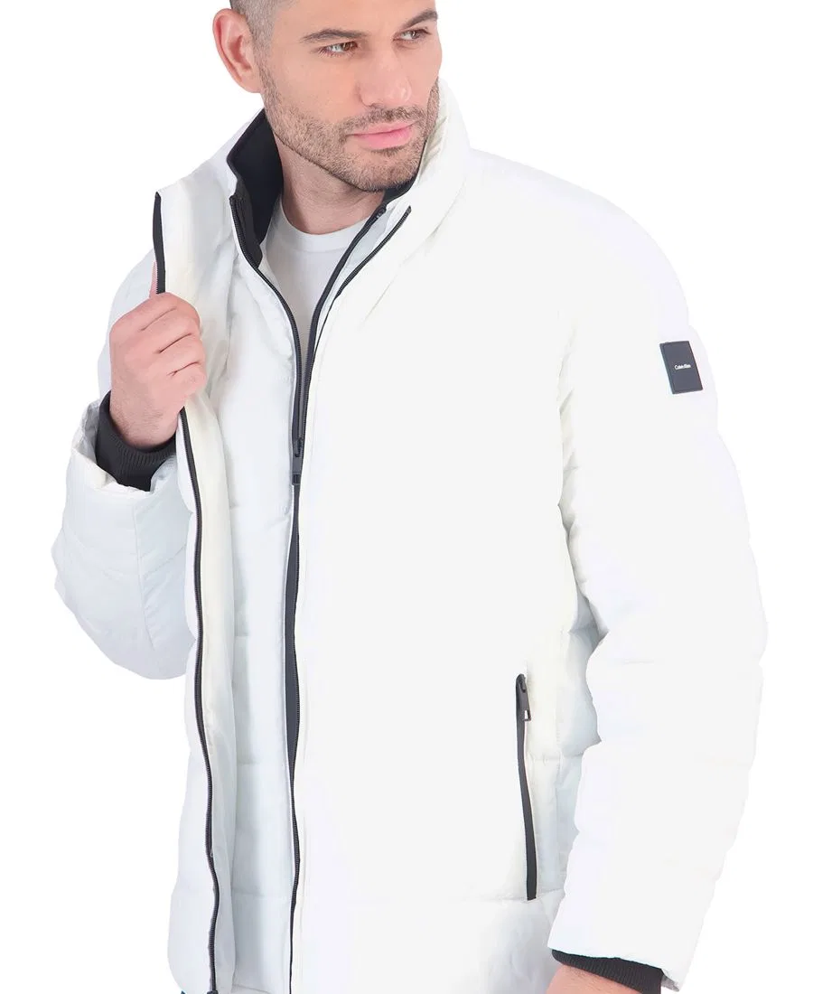 Мужская стеганая куртка-пуховик с капюшоном Calvin Klein, Bright White — фото 3
