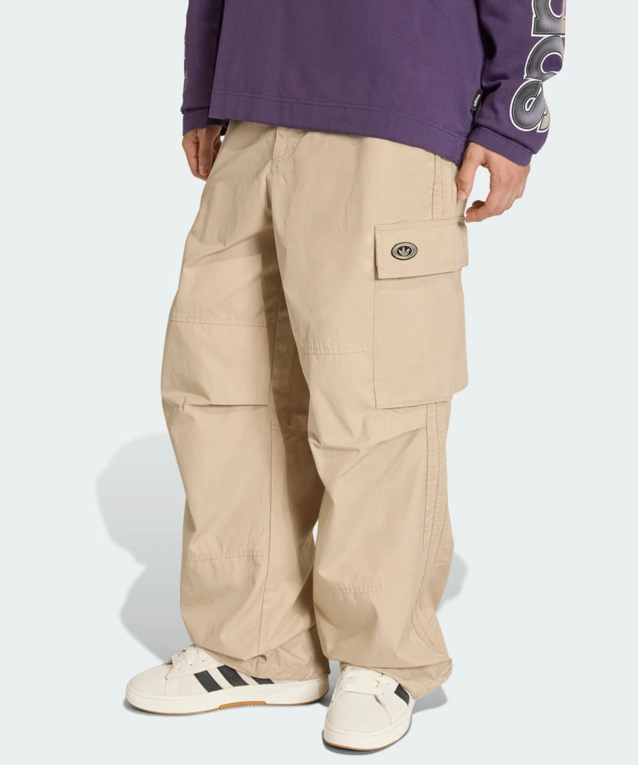 Мужские спортивные брюки-карго с эффектом стирки, модель 90s Alternative Sport Washed Cargo Pants, Adidas, Beige