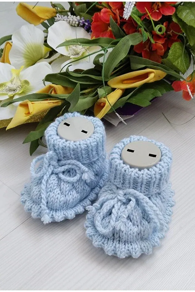 Детские пинетки трикотажные 8 Ekim Tasarım Atölyesi, Blue