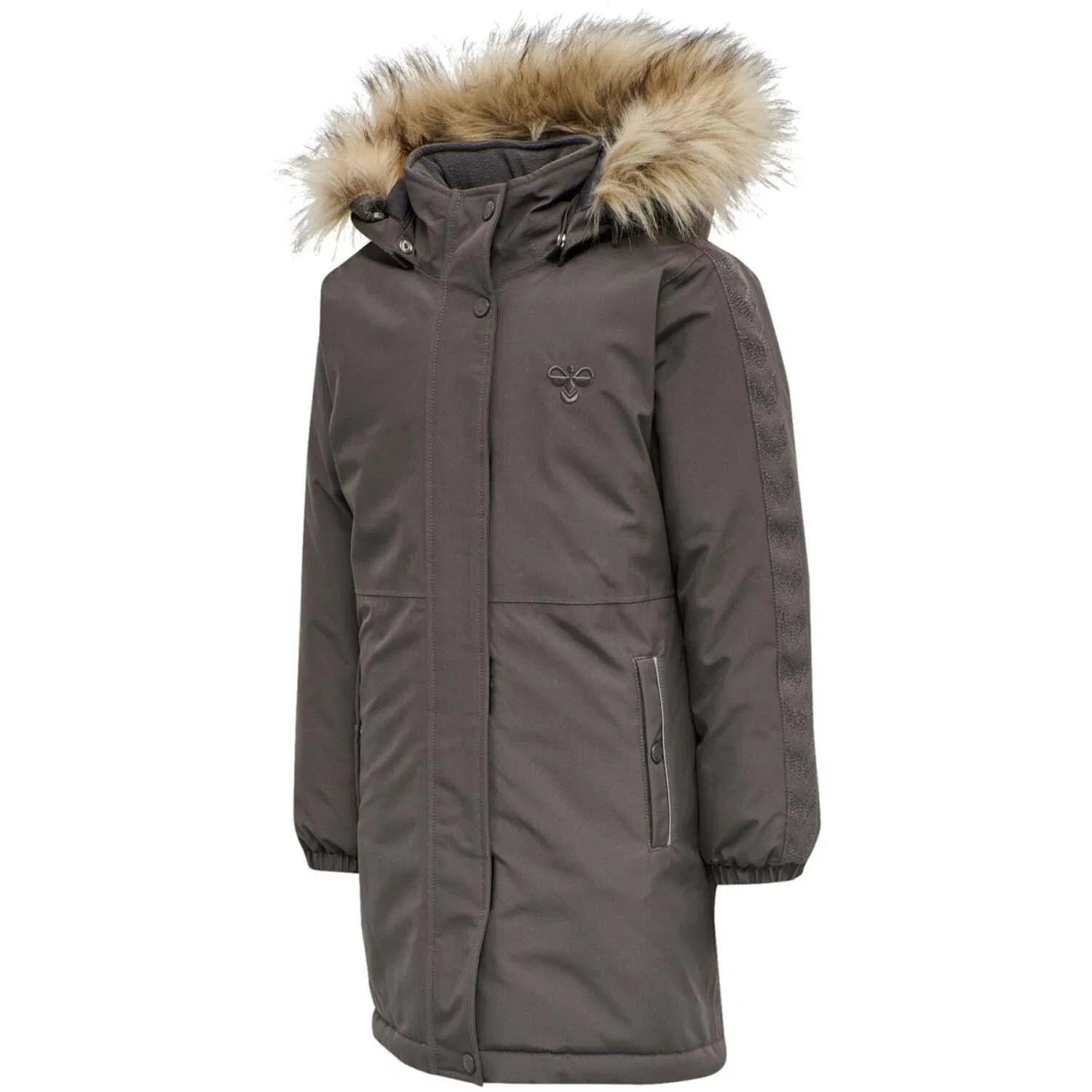 Детское пальто с капюшоном hmlLeaf Coat Hummel, Olivgrun
