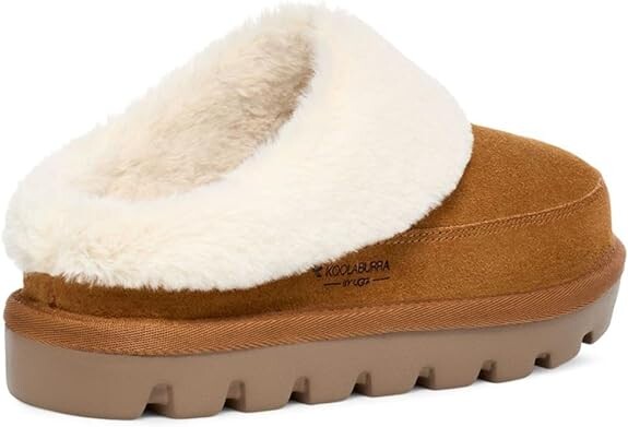 Женские тапочки UGG Tizzey Koolaburra с мехом, каштановый — фото 2