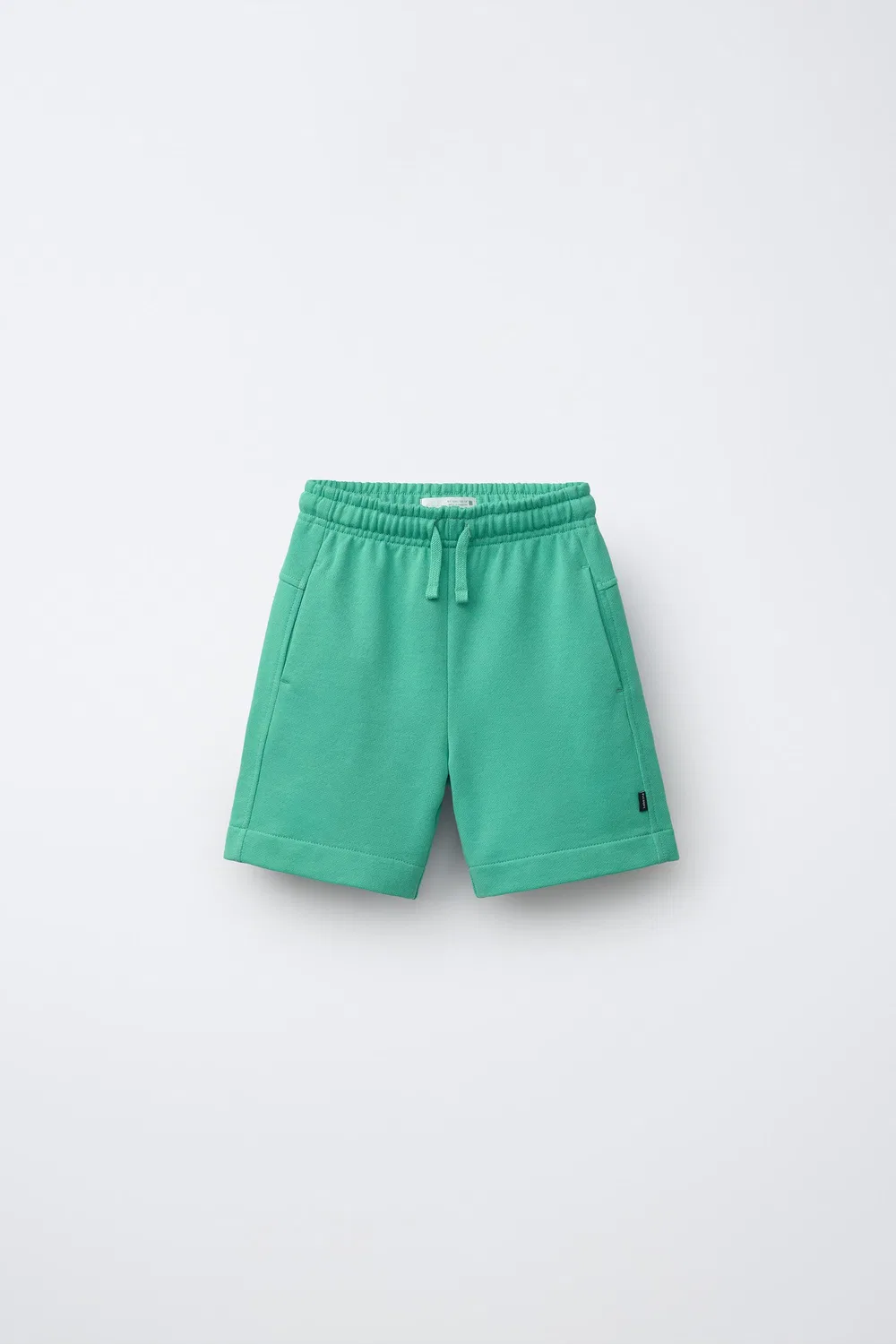 Однотонные плюшевые бермудские шорты ZARA, Duck Blue