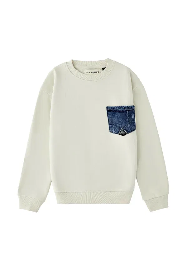 Свитшот хлопковый Sweatshirt Roy Rogers, beige, бежевый