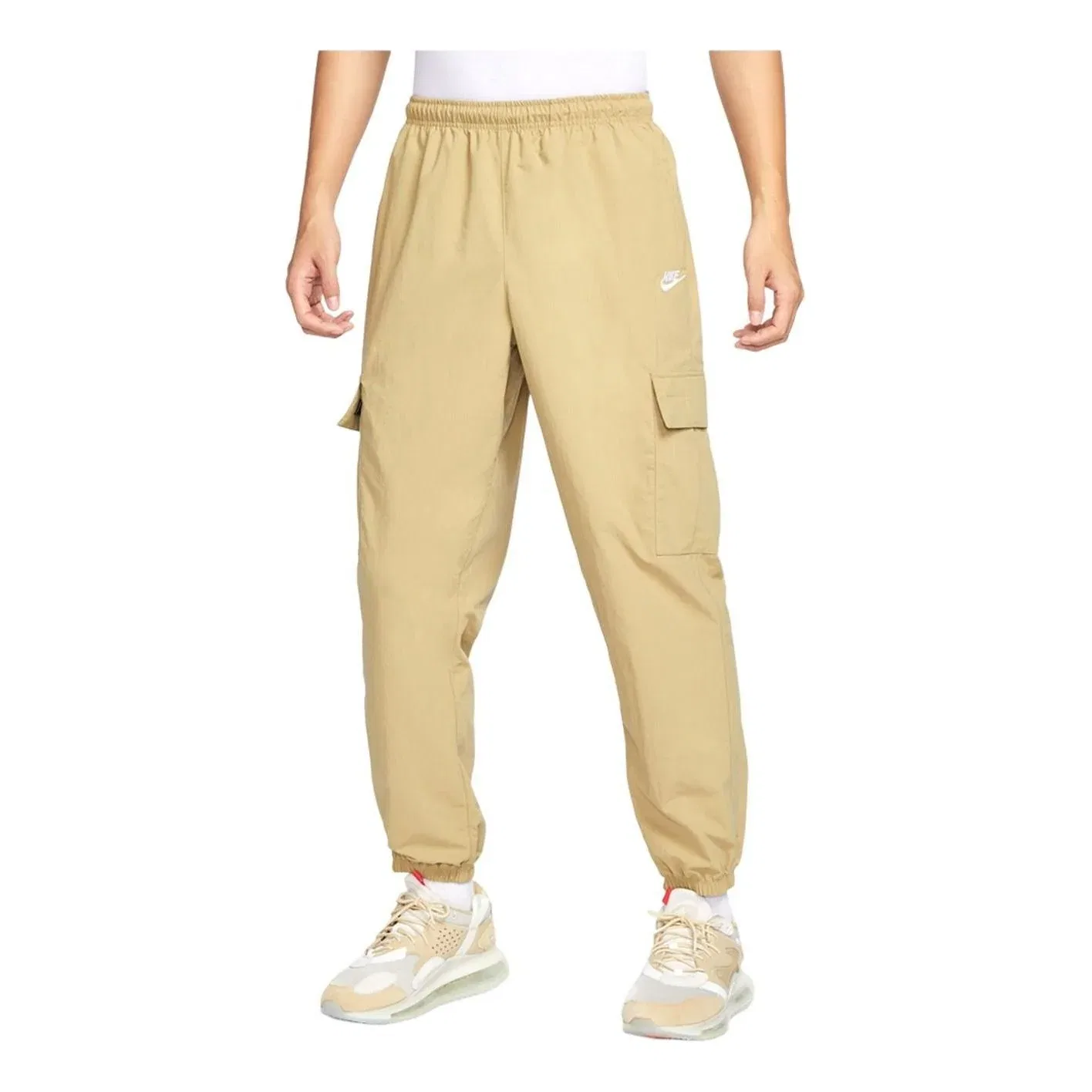 Мужские брюки Club Woven Cargo Trousers 'Parachute Beige White' Nike, Parachute Beige/White