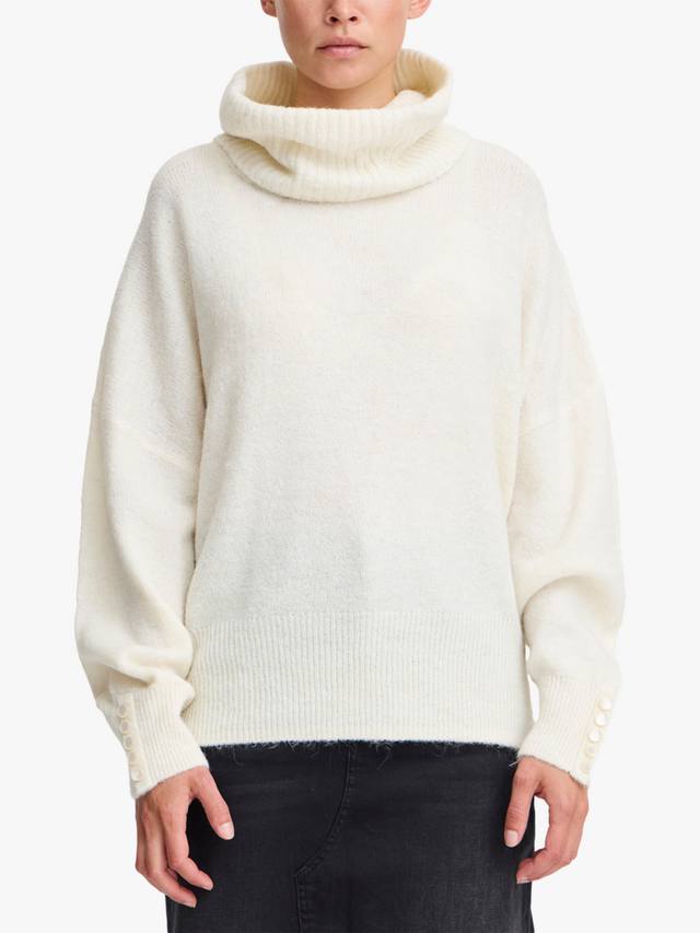 

Камара свитер с длинными рукавами и воротником-стойкой ICHI, Cloud Dancer