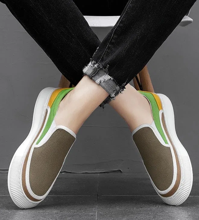 Лоферы мужские Slip-On Sneakers, Khaki SPKFHD — фото 2