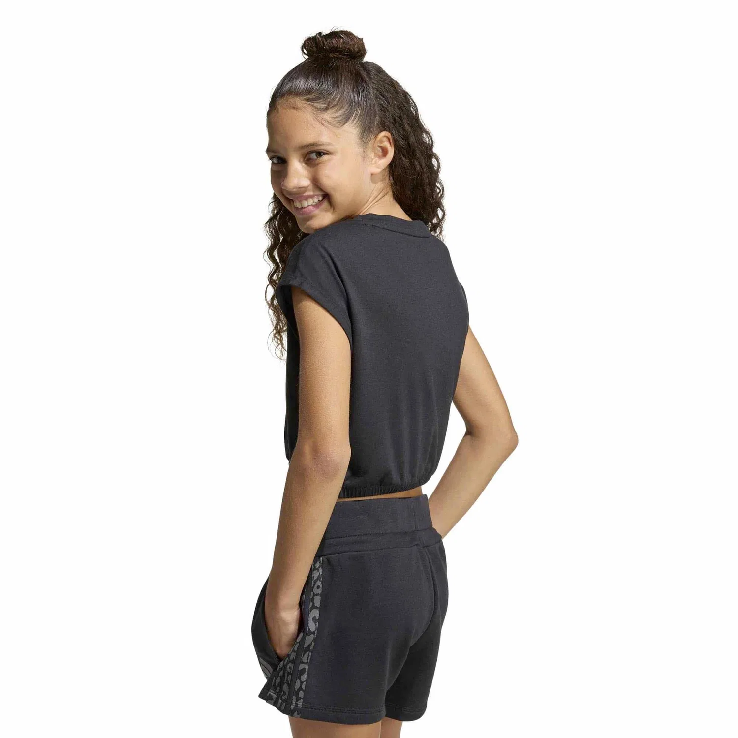 Детская футболка с коротким рукавом Adidas Sport Jg Clgt T-Shirt, Цвет: Black/Ow — фото 3