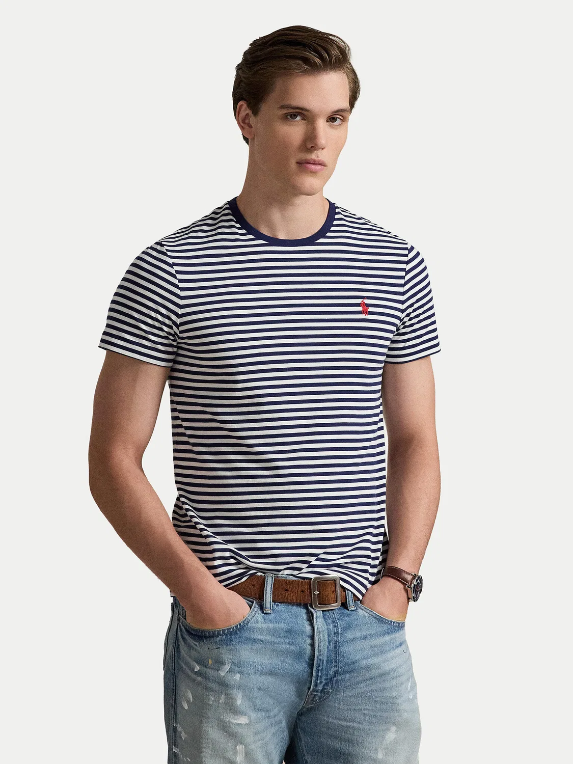 Мужская футболка стандартного кроя Polo Ralph Lauren, темно-синий