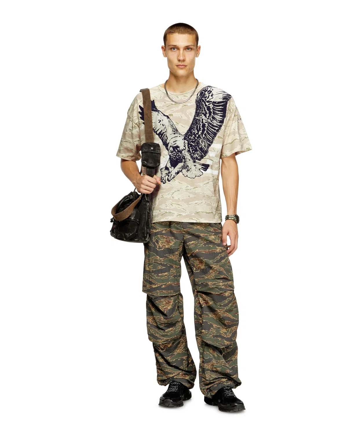 Мужская футболка с камуфляжным принтом T-BOXT-T14 DIESEL, Beige — фото 3