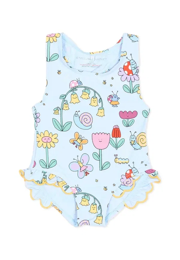 Купальник с принтом Stella Mccartney Kids Light Blue, светло-голубой