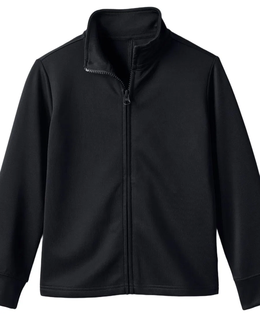 Детская спортивная куртка с полной молнией Active Performance Lands' End, Black