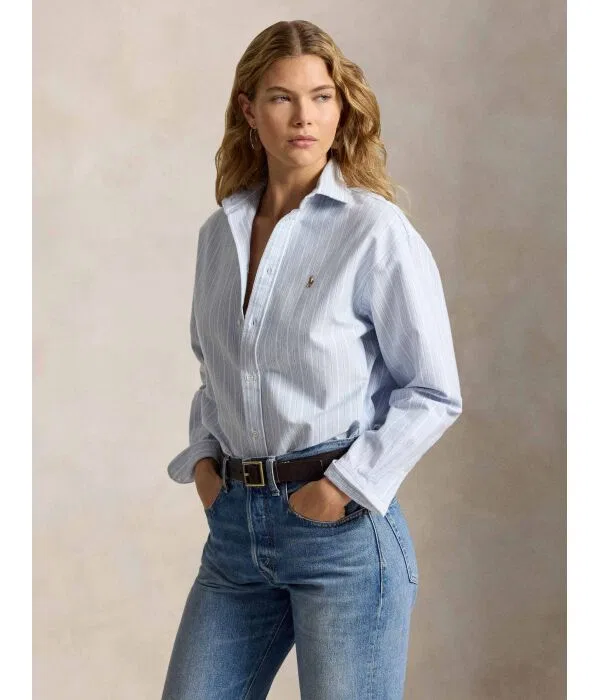 Женская рубашка свободного кроя Polo Ralph Lauren, Azzurro