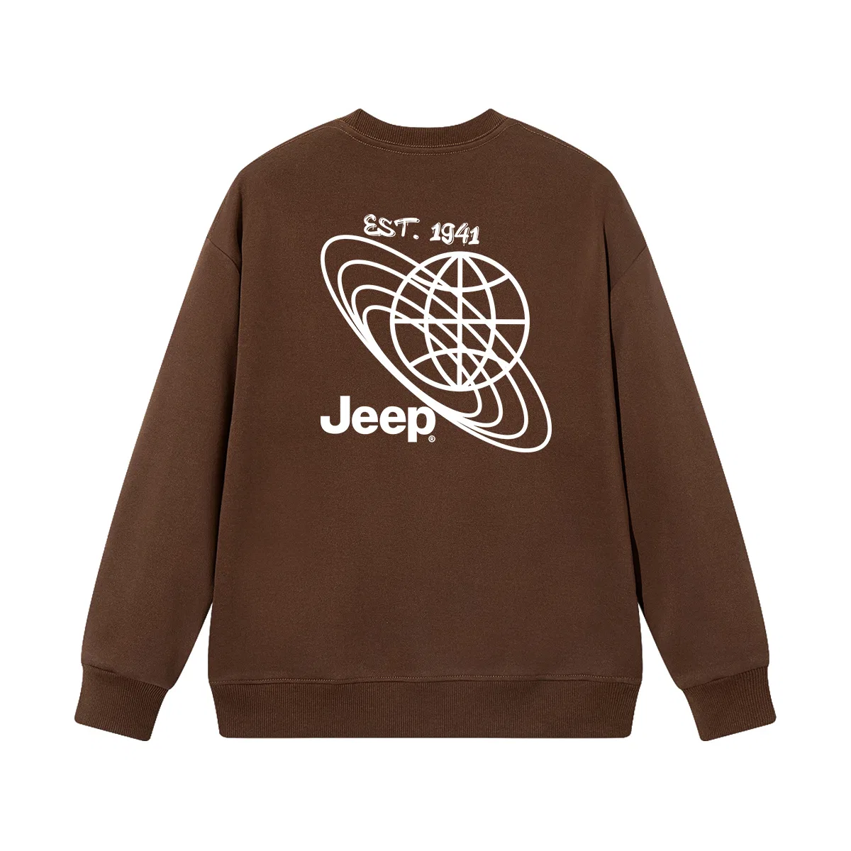 Детский свитшот с круглым вырезом Jeep, Coffee Fleece-Lined