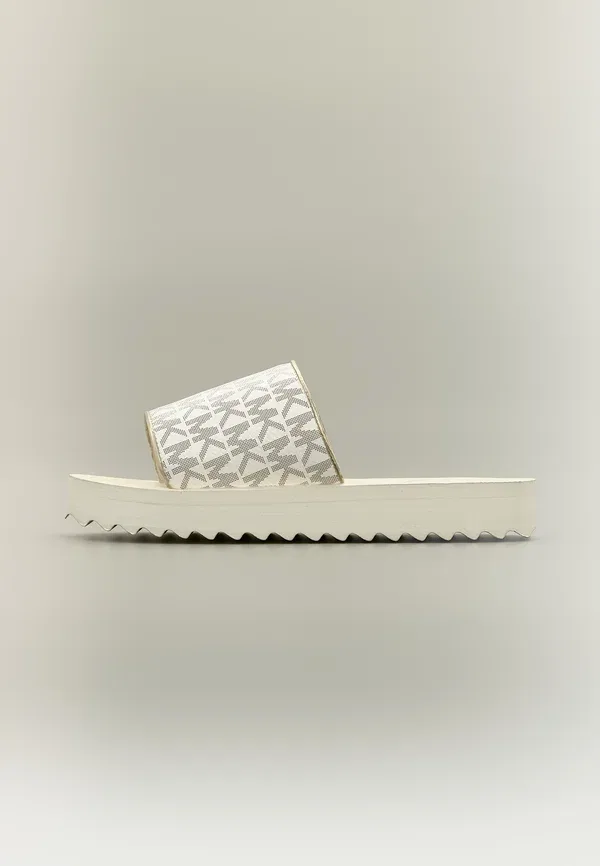 Мюли с принтом Teagan Merrick 2 Michael Kors Kids Vanilla/Pale Gold-coloured Metallic, ванильный