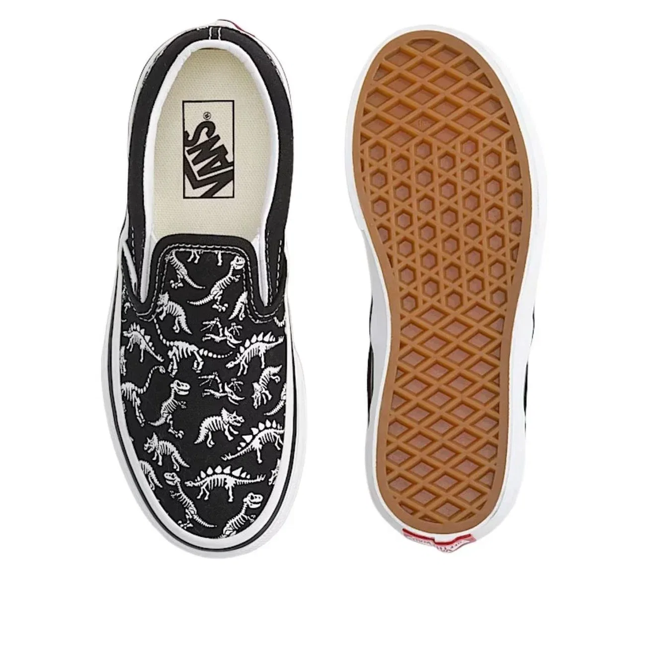 Детские кеды с принтом Glow-in-the-Dark Black Vans, черный — фото 3