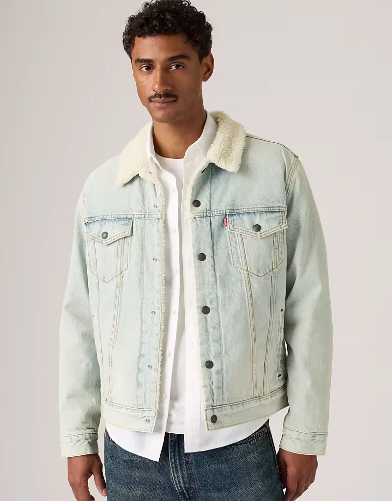 Куртка-тракер sherpa type iii из вельвета Levi's, голубой — фото 4